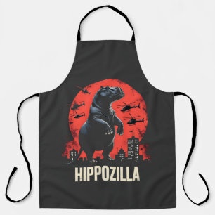 Tablier Hippozilla Éffrayant Moo Deng Baby Pygmy Hippo