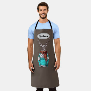 Tablier Hipster Deer Personnalisé