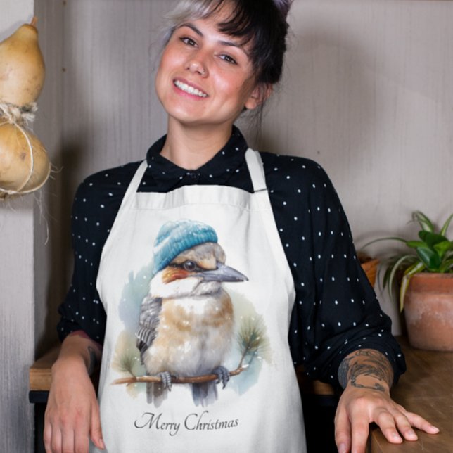 Tablier Hiver Kookaburra voeux, personnalisé (Créateur téléchargé)