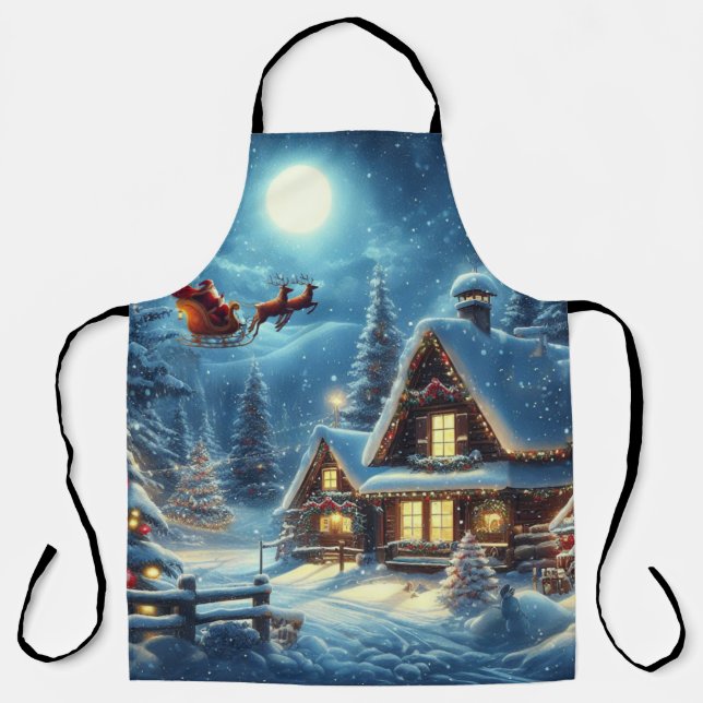 Tablier Hiver/Père Noël/Noël/Neige (Recto)