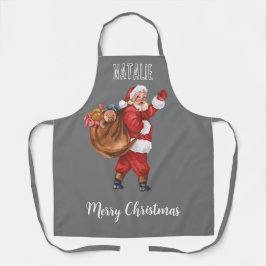 Tablier Ho ho Monogrammed Joyeux Noël Père Noël