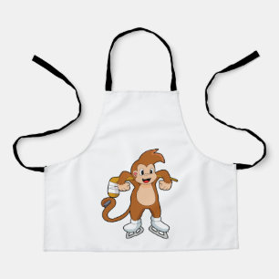 Tablier Hockey sur glace singe bâton de hockey sur glace