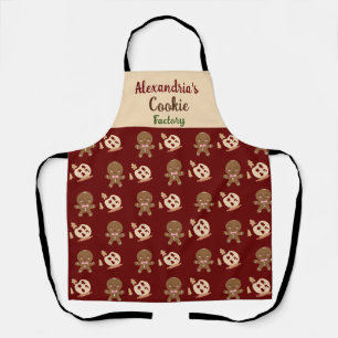 Tablier Holiday Christmastime Fun Nom de famille Cookie Ba