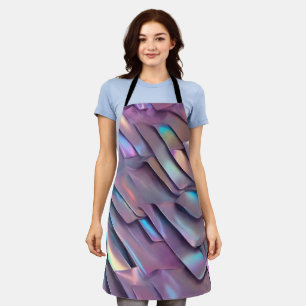 Tablier Holographie abstraite/iridescente futuriste