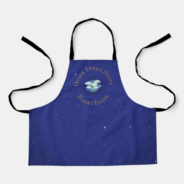 Tablier "Home Sweet Home Planet Earth" Enfants (Recto)