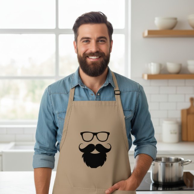 Tablier Homme à la barbe drôle de pleine culture (Créateur téléchargé)