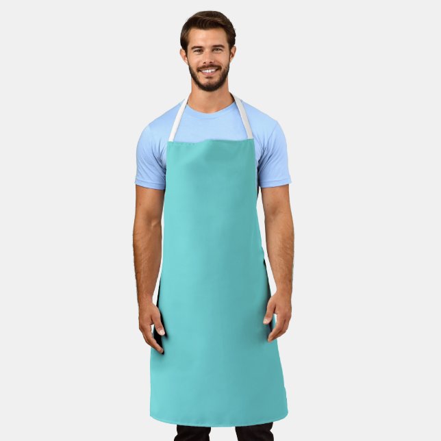 Tablier homme Aquamarine solide (Porté)