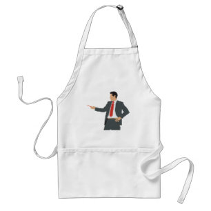 Tablier Homme d'affaires professionnel en costume avec poi