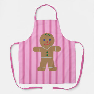 Tablier Homme en pain d'épices rose mignon et chic
