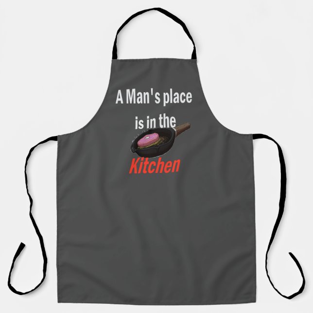 Tablier Hommes dans la cuisine, Drôle (Recto)