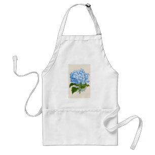Tablier Hortensia bleu vintage