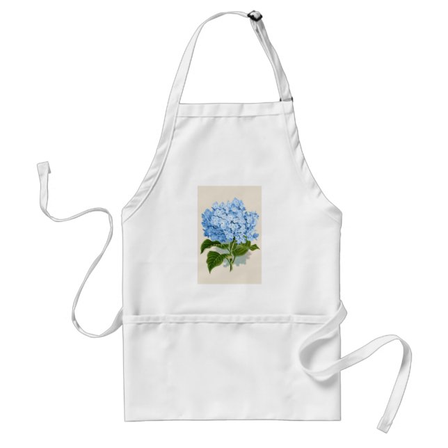 Tablier Hortensia bleu vintage (Devant)