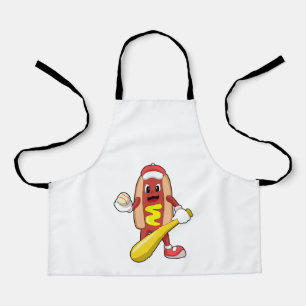 Tablier Hot dog at baseball with baseball