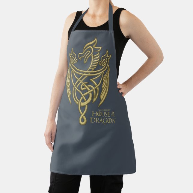 Tablier HOUSE of the Dragon | Golden Filigree Dragon Crest (Insitu)