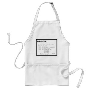 Tablier How Do I Love Thee Bacon Apron for Men or Women