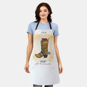 Tablier Howdays Christmas Lights Cowboy Boot