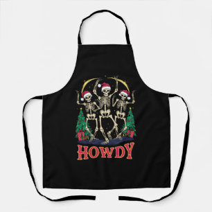 Tablier Howdy Dancing Skeleton Funny Noël Holiday