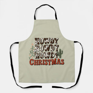Tablier Howdy Howdy Howdy Noël Famille Noël Noël Jeu cadea