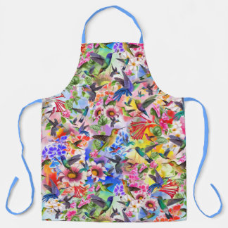 Tablier Humming Birds with Flowers Gardening