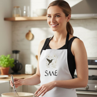 Tablier Hummingbird Flower Garden Apron