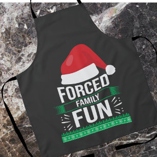 Tablier Humour de Noël de fête de famille forcée