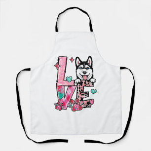Tablier Husky Chien J'aime Mon Chien Fourrure de chien Val