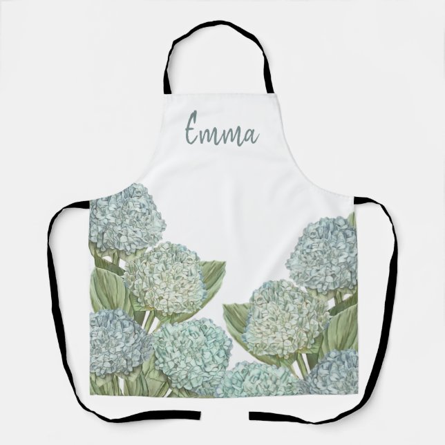 Tablier Hydrangée bleue (Recto)