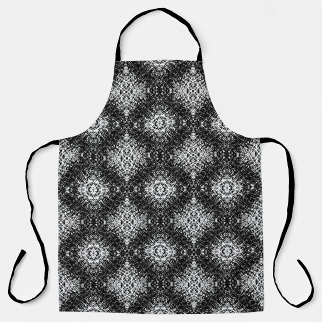 Tablier Hypnotic Abstract Black And White Modern Art (Recto)