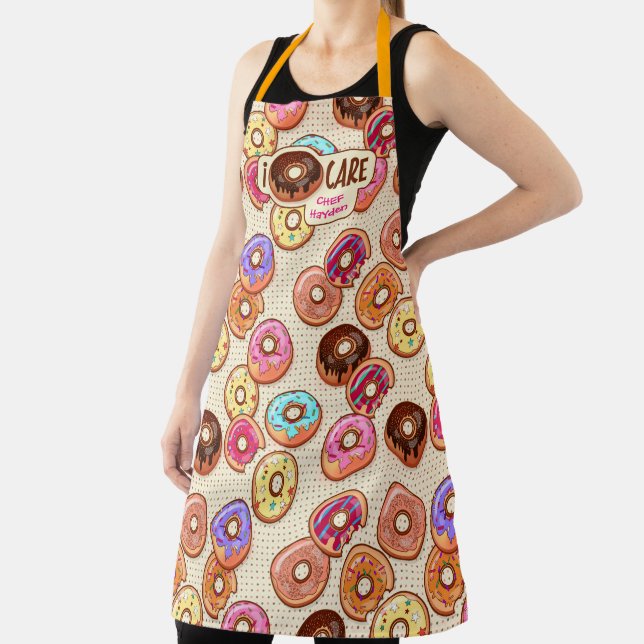 Tablier I Doughnut Care Cute Funny Donut Sweet Soins Amour (Insitu)