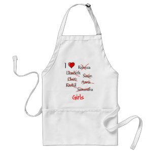 Tablier 'I ♥ Girls'
