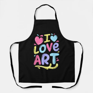 Tablier I Love Art, Peintre Artiste Peinture colorée Cadea