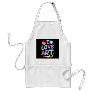 Tablier I Love Art, Peintre Artiste Peinture colorée Cadea