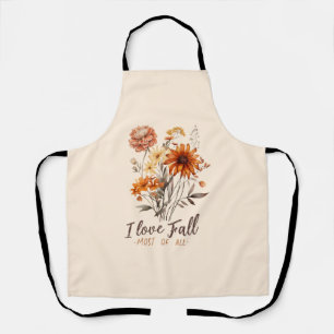 Tablier I Love Fall Most All - Autumn Foliage
