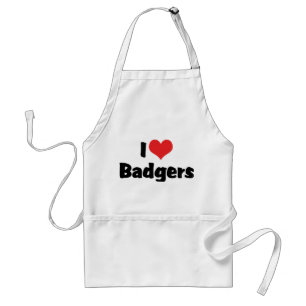 Tablier I Love Heart Badgers