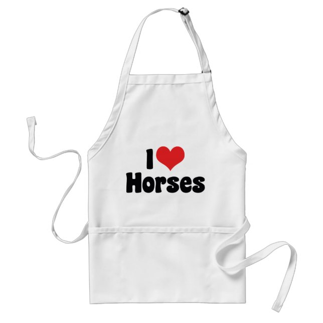 Tablier I Love Heart Horses - Cheval Lover (Devant)