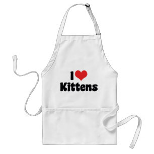 Tablier I Love Heart Kittens - Amoureux des chats