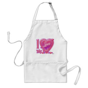 Tablier I Love My Dad rose/violet - coeur