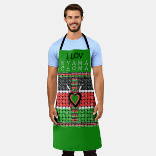 Tablier I Love Nyama Choma Kenya viande barbecue