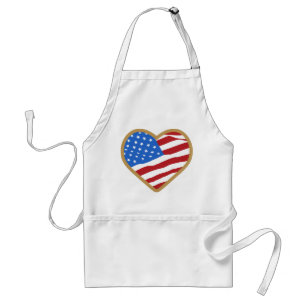 Tablier I Love USA Heart Independence Day American