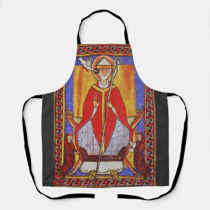 Tablier Icône médiévale de Saint Grégoire le Grand