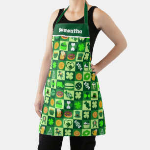 Tablier Icônes de la Saint-Patrick Motif sans couture