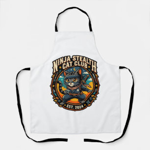 Tablier Idée cadeau pour maman de chat Ninja Stealth Cat -