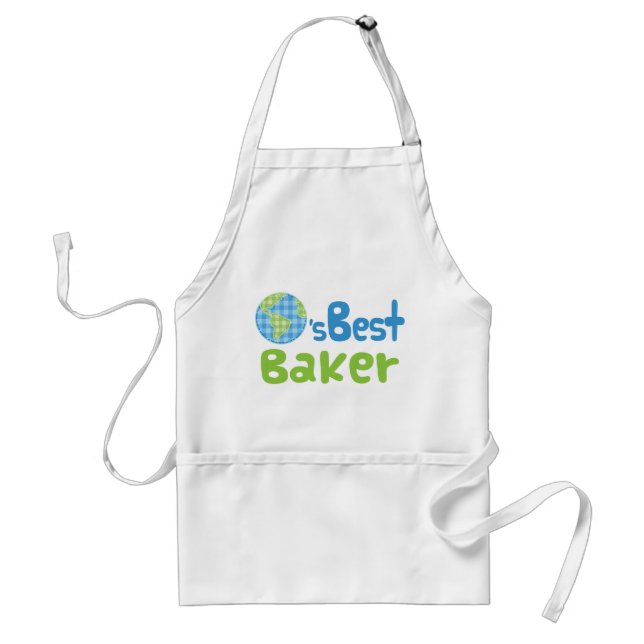 Tablier Idée de cadeau pour Baker (mondes meilleurs) (Devant)