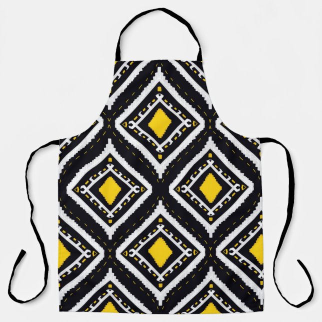 Tablier Ikat motif ethnie tribale textile American Afric (Recto)