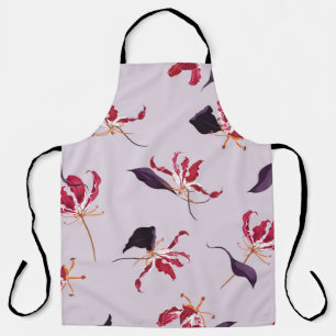 Tablier Illustration à main florale Lily motif