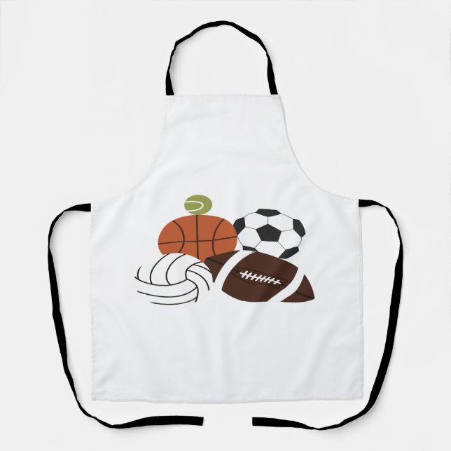 Tablier illustration de balle de sport (Recto)