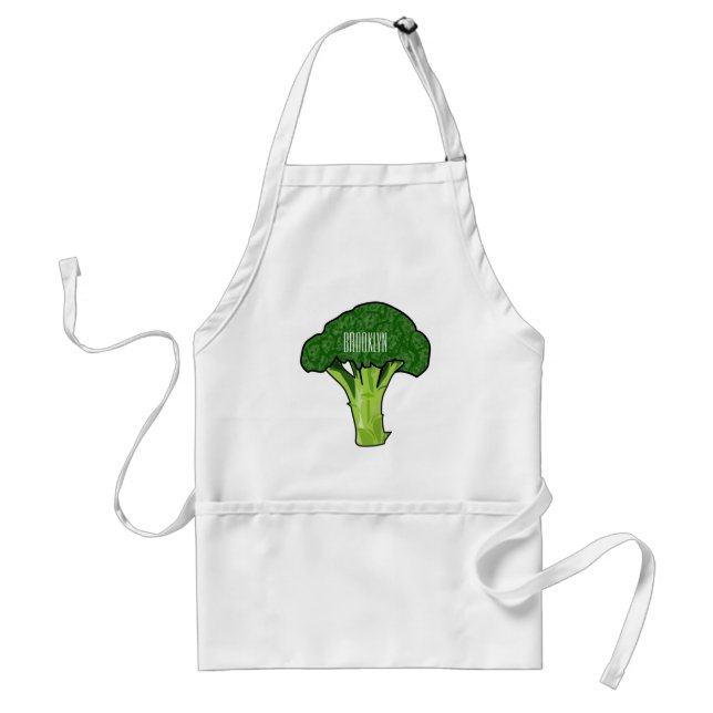 Tablier Illustration de Broccoli (Devant)