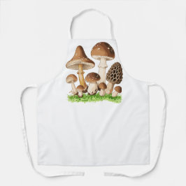 Tablier Illustration de champignon botanique vintage