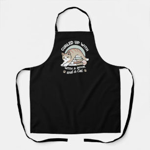 Tablier Illustration de chat Lover - Curled Up & Cosy