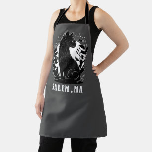 Tablier Illustration de chat noir   Salem